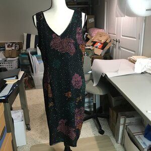 Women's JKARA Fully Beaded lined Dress Size L